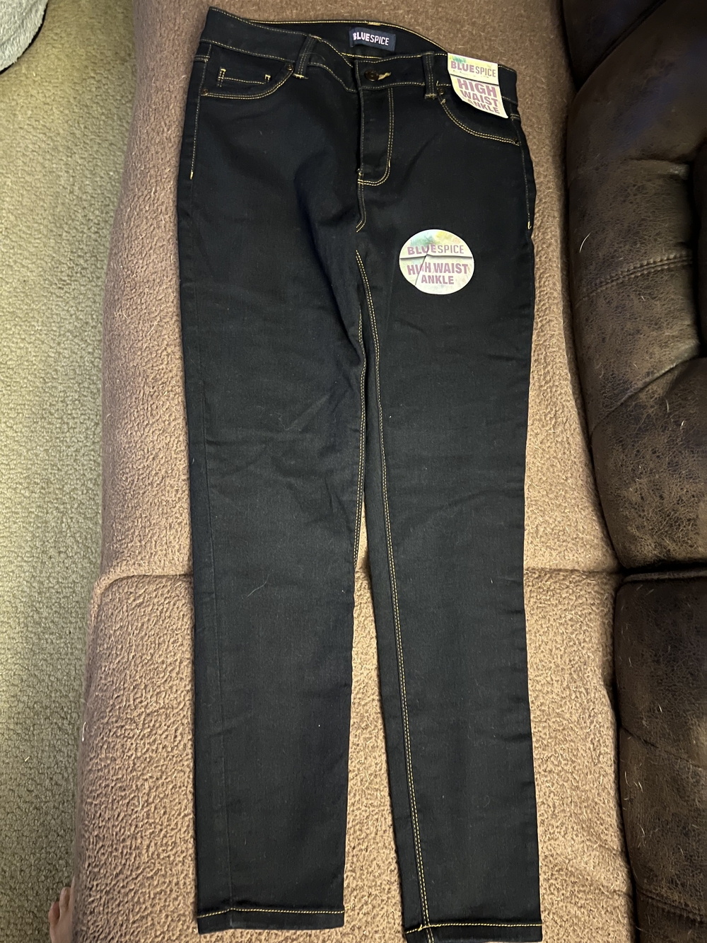 Blue Spice High Waist Ankle Jeans